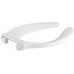 KOHLER K-4731-SC-0 Stronghold Elongated Toilet Seat with Self-Sustaining Check Hinge and Integrated Handle  White - B001DO0KJI